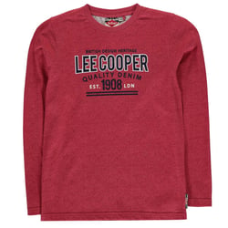T-shirt Manches Longues LEE COOPER Pour Garçon 16 Ans - Neuf Avec étiquettes, 100% Coton Gris