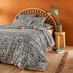 Dessus de lit coton jacquard indo beige La Redoute