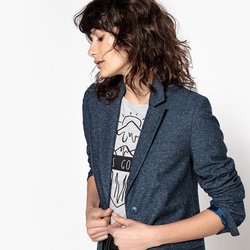 Manteau D'équitation RJ Classics Prestige Femme - Taille 6R - Bleu Marine - Laine - 3 Boutons - Occasion Très Bon état
