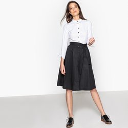 Платье-рубашка двухцветное, с поясом, из хлопка La Redoute Collections - В стиле casual Платье-рубашка двухцветное, с поясом, из хлопка La Redoute Collections