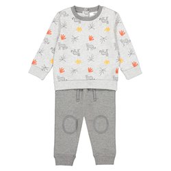 Conjunto de 2 peças em moletão, 1 mês-3 anos