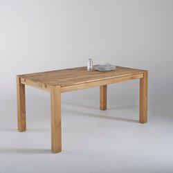 Mesa, carvalho maciço, 2 extensões, Adelita