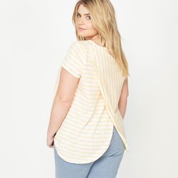 Camiseta a rayas con espalda fantasía CASTALUNA