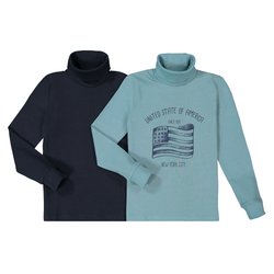 Lote de 2 camisolas de gola alta, 3-12 anos