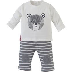 Ensemble Bébé Garçon 3 Pièces 6-36 Mois - Pantalon Jeans + Veste Denim Manches Longues + T-shirt Imprimé, Style Décontracté Hiver