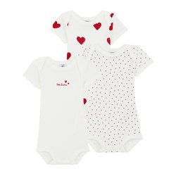 Pyjama 1 Piece Sans Pieds 3 Mois 3 Ans Petit Bateau Imprime Coeur La Redoute