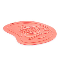 Lot De 4 Dessous De Plat En Silicone Cubes – Marque Depot4Design, Rouge, Dimensions 2,5x2,5x3 Cm