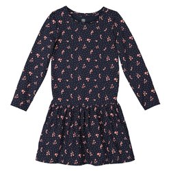 Vestido de mangas compridas, estampado floral, 3-12 anos