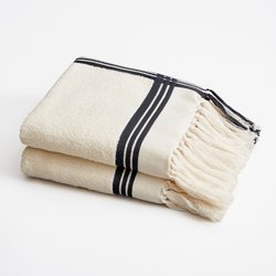 Cotton & Striped Bathroom Towels | La Redoute