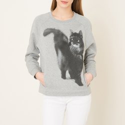Свитшот с рисунком кошки ZECAT Свитшот с рисунком кошки ZECAT