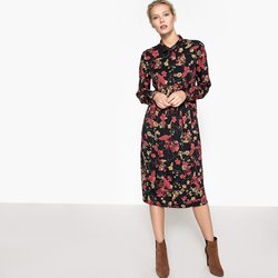 Платье-рубашка длинное с цветочным рисунком La Redoute Collections - Платья Платье-рубашка длинное с цветочным рисунком La Redoute Collections