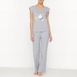 Pijama 2 prendas, camiseta estampada La Redoute Collections