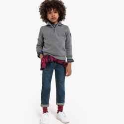 Camisola de gola subida, 3-12 anos