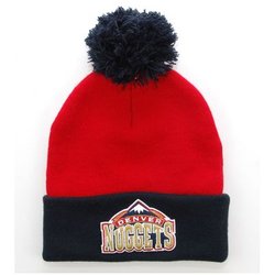MITCHELL \u0026 NESS Bonnet Pompon DENVER NUGGETS Rouge , Bleu marine Secondary MITCHELL AND NESS