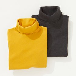 Комплект из тонких однотонных водолазок с длинными рукавами La Redoute Collections - Девочки 2-16 лет Комплект из тонких однотонных водолазок с длинными рукавами La Redoute Collections