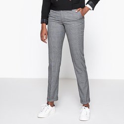 Pantalón pitillo estampado Príncipe de Gales La Redoute Collections