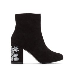 Botas com tacão bordado MADEMOISELLE R - Botas cano baixo Botas com tacão bordado MADEMOISELLE R