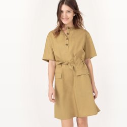 Платье с ремешком, длина по колено, однотонное La Redoute Collections - В стиле casual Платье с ремешком, длина по колено, однотонное La Redoute Collections