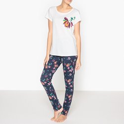 Pijama de algodón, estampado floral La Redoute Collections