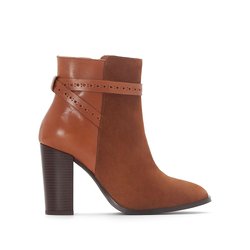 Boots cuir liens cheville La Redoute Collections
