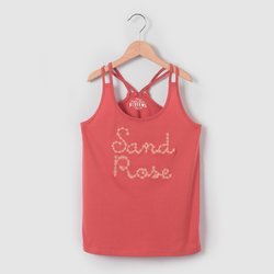 Camiseta sin mangas con espalda nadadora y mensaje estampado 10-16 años La Redoute Collections