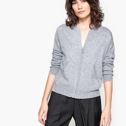 Кардиган из кашемира на молнии и с капюшоном La Redoute Collections - Кардиганы Кардиган из кашемира на молнии и с капюшоном La Redoute Collections