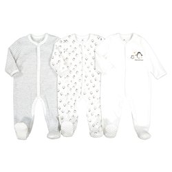 Lote de 3 pijamas em veludo, prematuro-2 anos