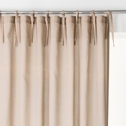 Cortinado com laços, em puro algodão, Scenario