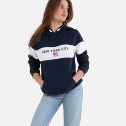 Sweat com capuz, em moletão, 10-18 anos