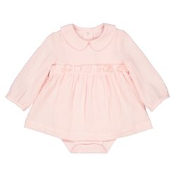 Body-blusa com gola claudine, 0 mês-3 anos