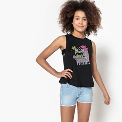 Camiseta sin mangas estampada 10-16 años La Redoute Collections