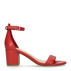sandale plate rouge