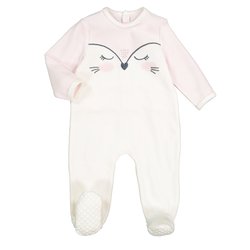 Pijama em veludo, 0 mês-3 anos