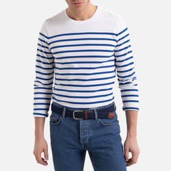 Camisola com gola redonda, mangas compridas