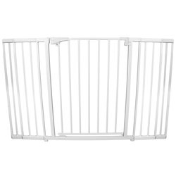 Baby metal blanc barrière de sécurité escalier Porte 90 ° Stop Open /& Auto-Close 75cm-85cm