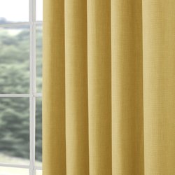 Alizou Single Linen Curtain Linen Yellow Green Am Pm La Redoute