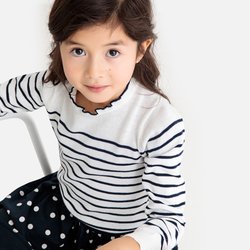 Camisola estilo marinheiro, gola fantasia, 3-12 anos