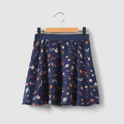 Falda patinadora estampada de flores 3-12 años La Redoute Collections