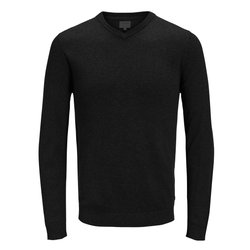 Camisola com decote em V, em malha fina