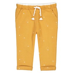 Calças em moletão, estampado às estrelas, 1 mês-3 anos