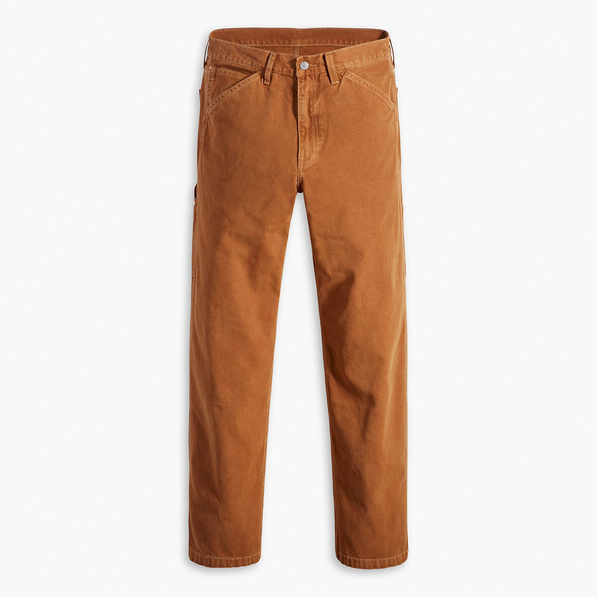 Image of Cotton Carpenter Trousers in Loose Fit