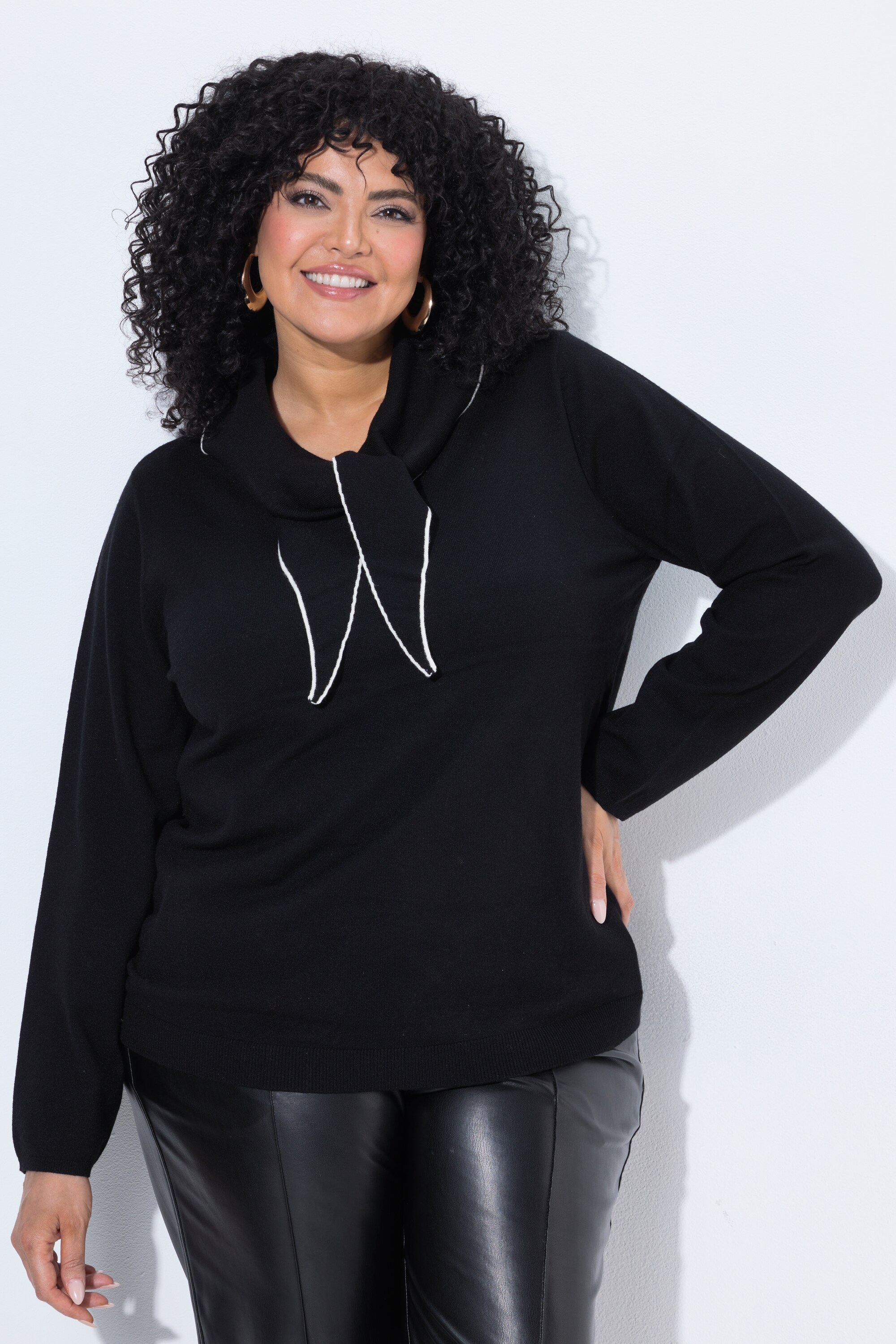 Pull avec détail écharpe, ULLA POPKEN