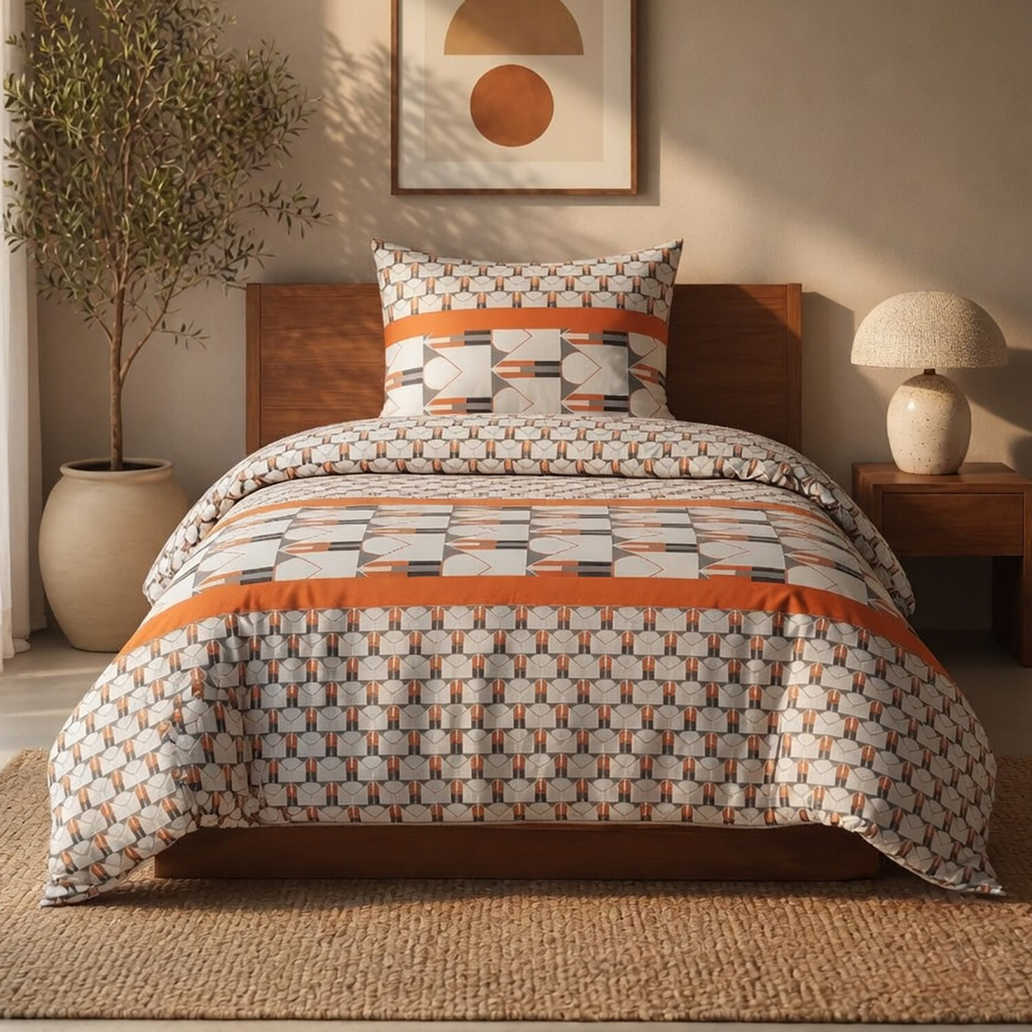 Parure de couette 3pcs microfibre 60 Arrow, C DESIGN HOME TEXTILE
