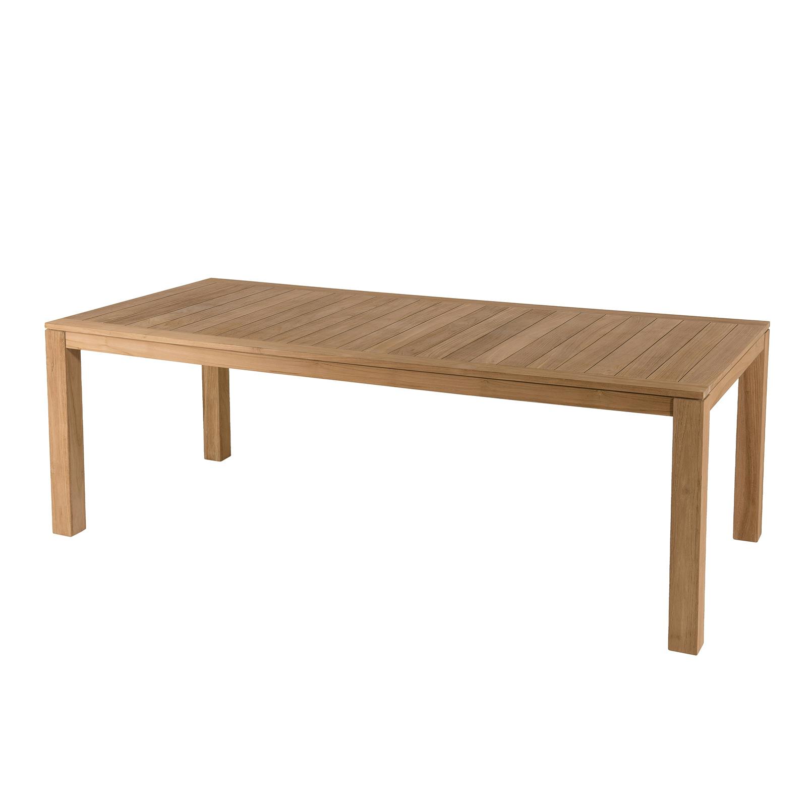 Table de jardin contemporaine rectangulaire en bois de teck 220x100cm BERGEN 10 personnes, PIER IMPORT
