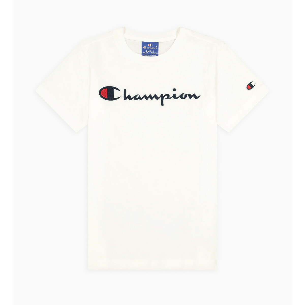 embroidered logo graphic tee