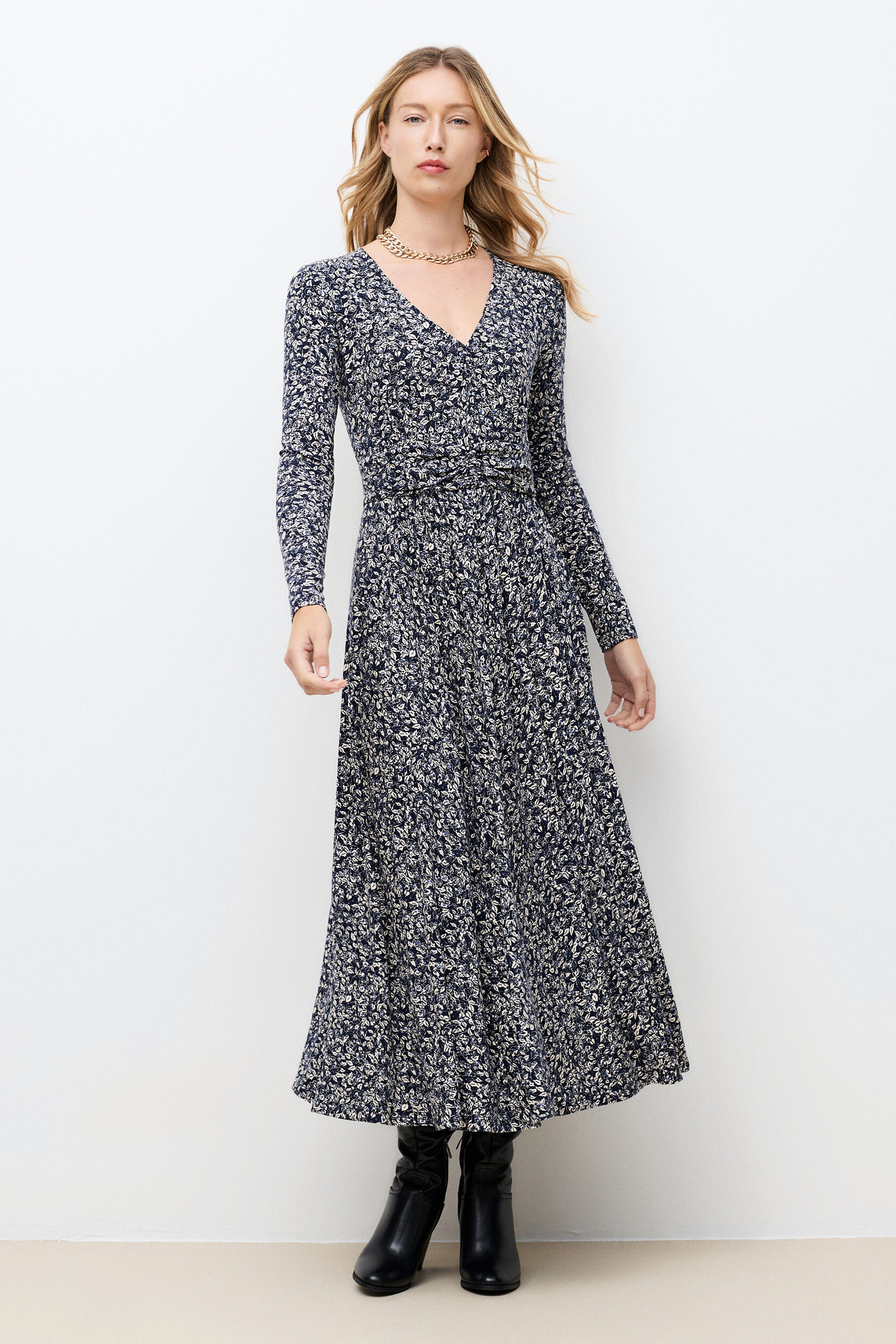 Robe fluide col v RSHANY, CAROLL