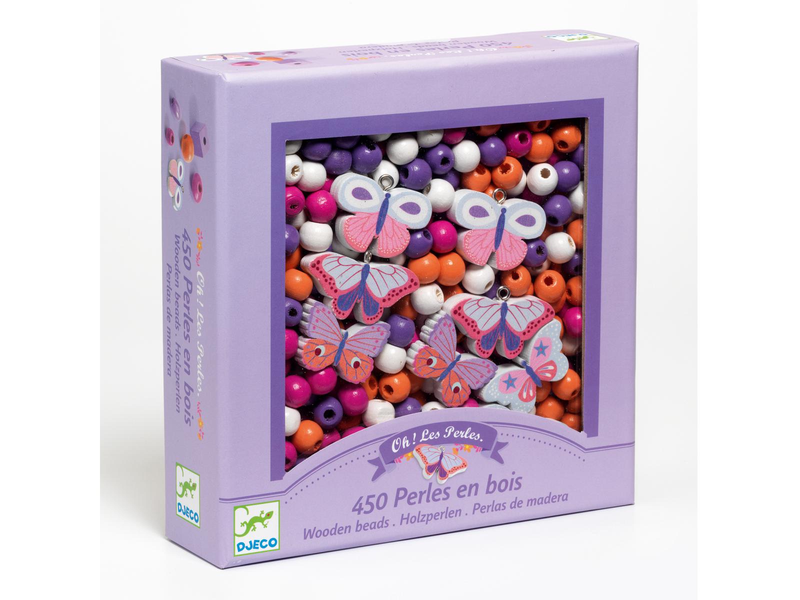 Perles et bijoux - Perles bois - Papillons, DJECO