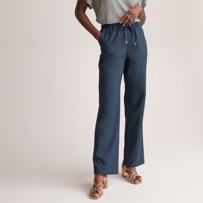 Pantalon large, en lin et coton ANNE WEYBURN