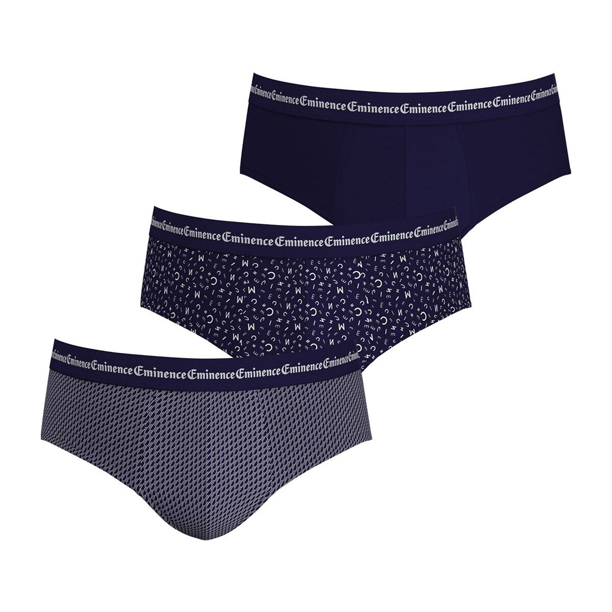 Lot De 3 Slips Mini Taille Basse Femme - Coton Stretch, élastique Confortable - Marque Cotonella - Blanc Et Noir
