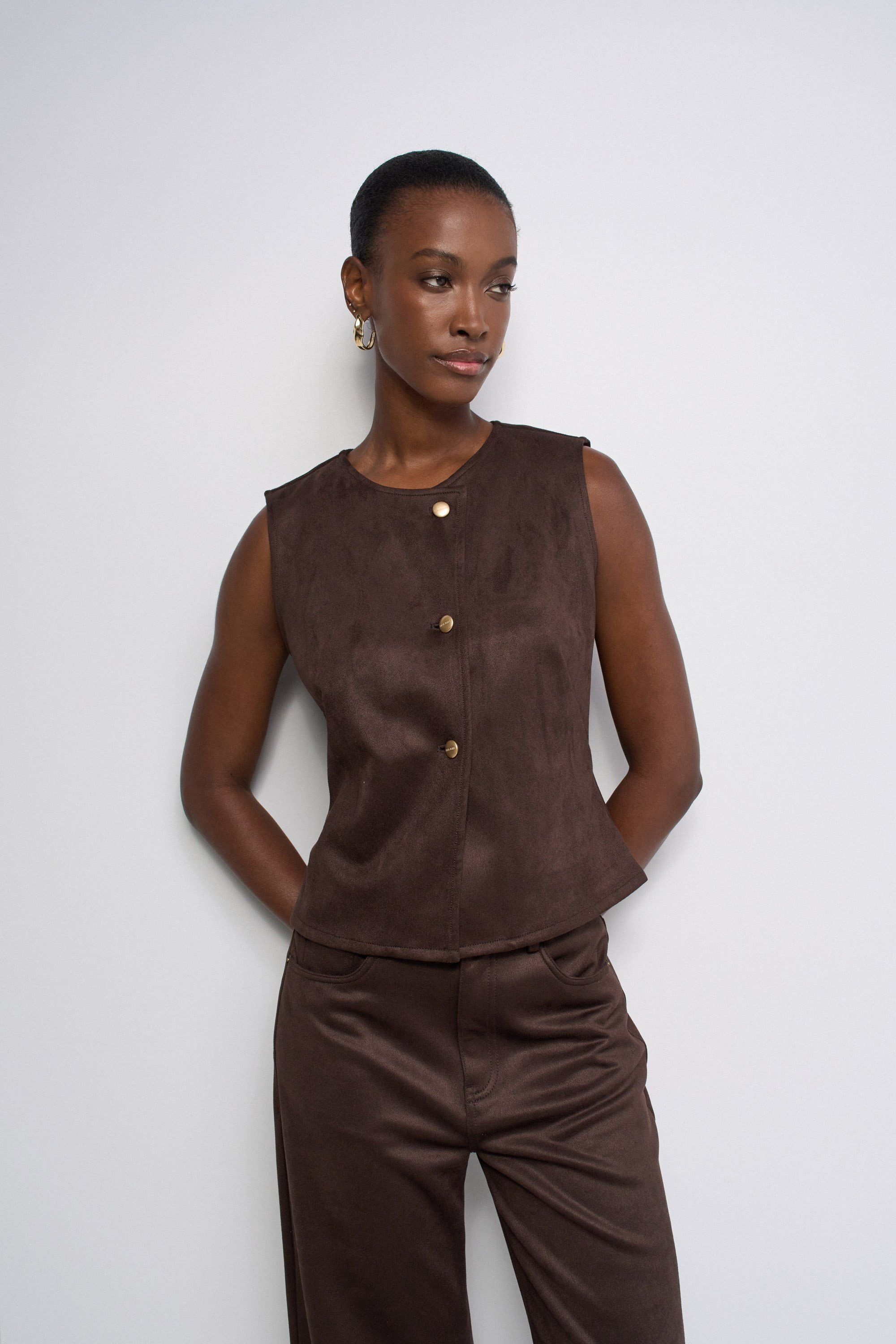 GILET EFFET DAIM, SALSA JEANS